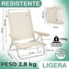 am29 2 sillas Playa Plegables Beige