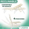 am30 2 sillas Playa Plegables Beige