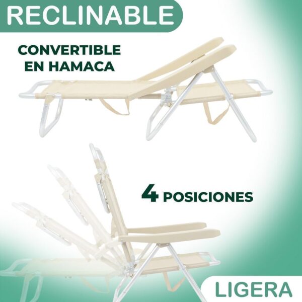 am30 2 sillas Playa Plegables Beige